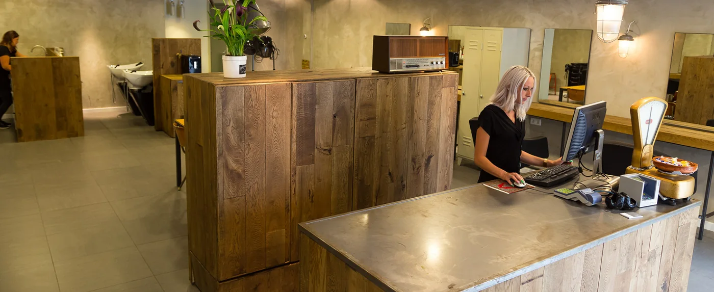 Interieur van kapsalon Knip en Knap